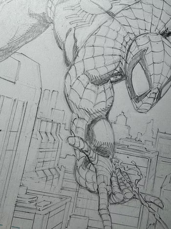 FAN IN DELIRIO: CAPULLO MOSTRA LE PRIME MATITE DI&nbsp;SPIDEY!